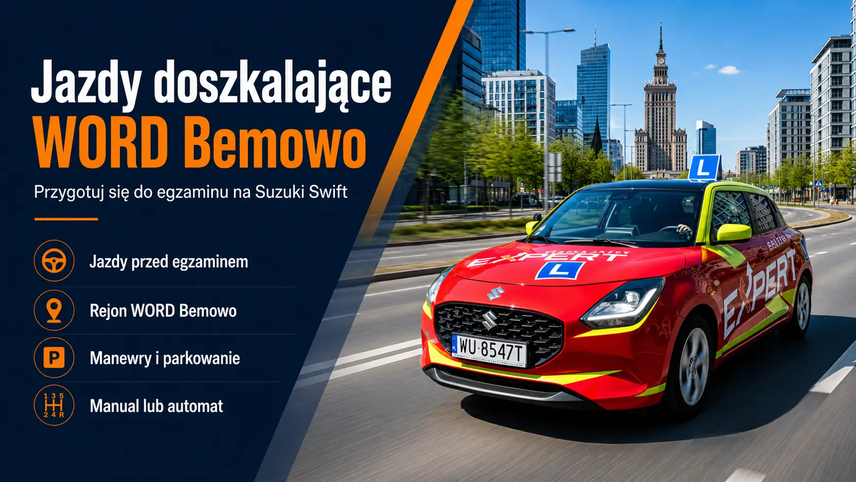 jazdy doszkalające WORD Bemowo Suzuki Swift